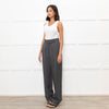 Toteme Grey Herringbone Deep Pleat Trousers