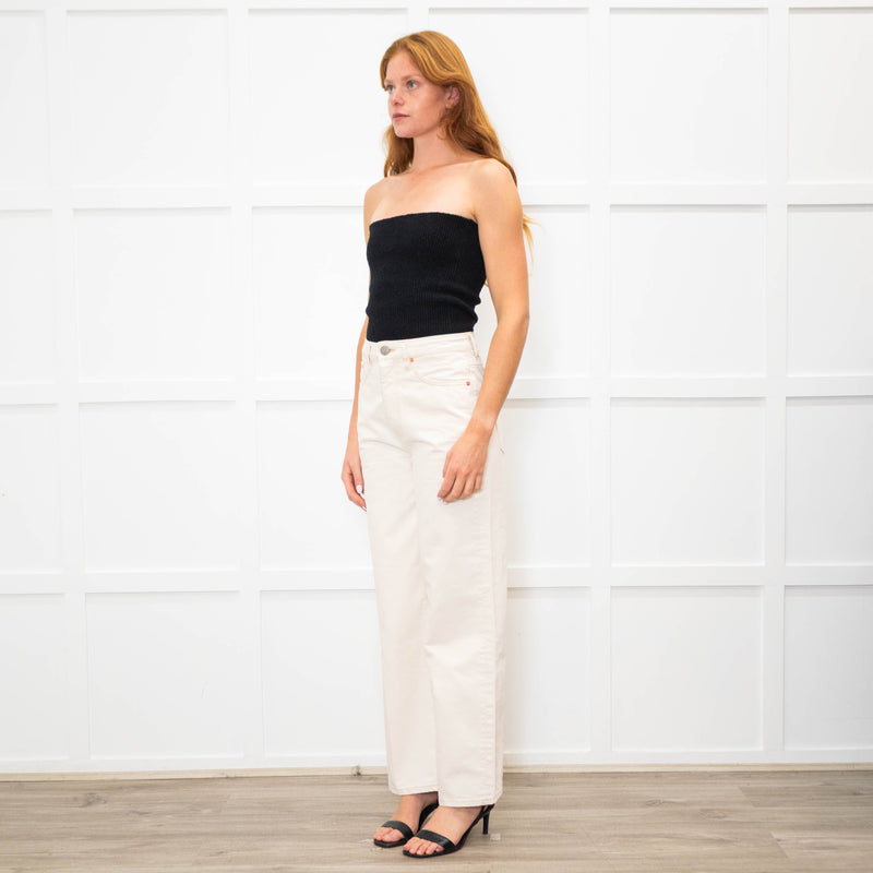 Bimba Y Lola Cream Culotte Fit Jeans