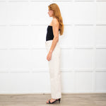 Bimba Y Lola Cream Culotte Fit Jeans