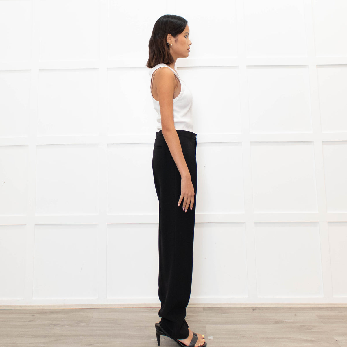Chloe Black Pleat Front Trousers