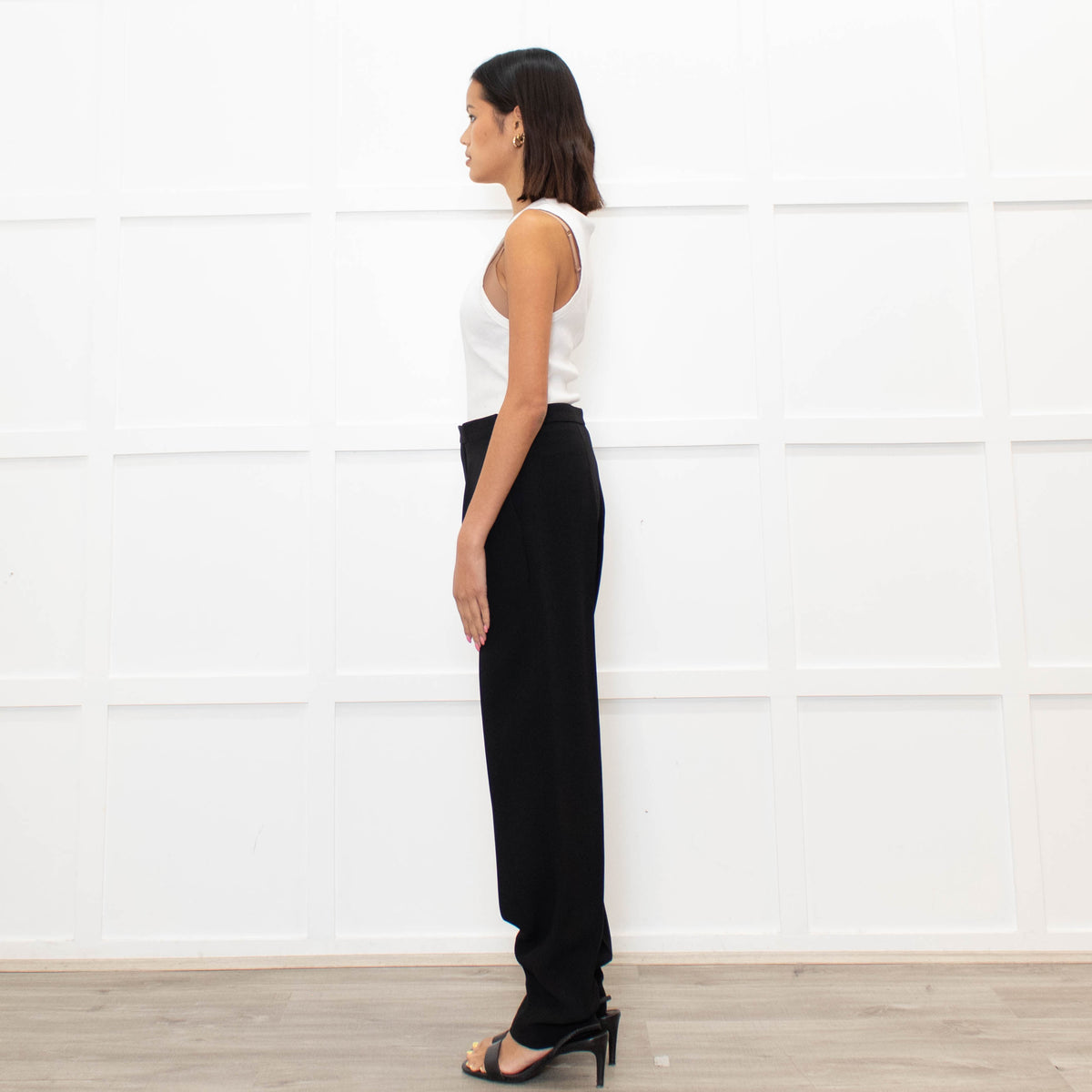 Chloe Black Pleat Front Trousers