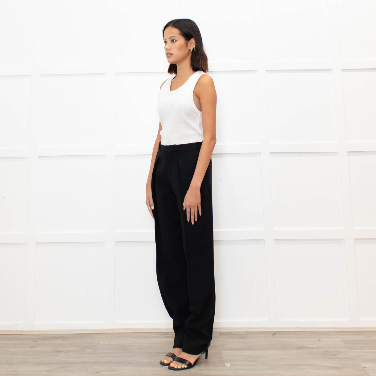 Chloe Black Pleat Front Trousers