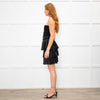 Maje Black Coated Net Frill Mini Skirt