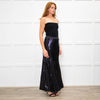 Me + Em Black Sequinned Maxi Skirt