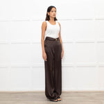 Nanushka Brown Flowy High Waisted Trousers