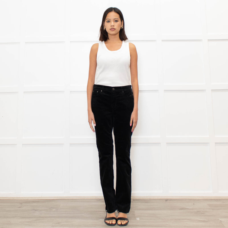 Lauren Ralph Lauren Black Needle Cord Trousers