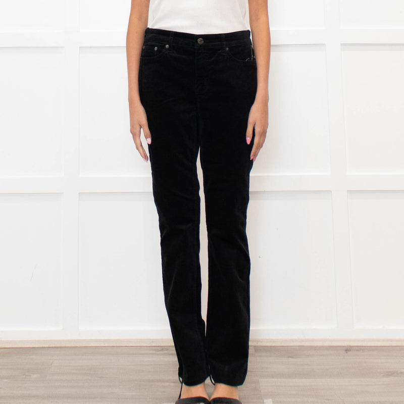 Lauren Ralph Lauren Black Needle Cord Trousers