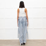 Stella Nova Blue Acid Washed Cargo Jeans