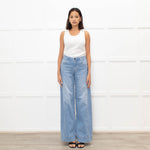 Mos Mosh Pale Blue Denim Wide Leg Jeans