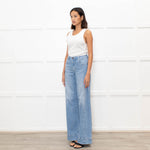 Mos Mosh Pale Blue Denim Wide Leg Jeans