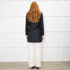 Chanel Black Navy Jacquard Zip Up Jacket