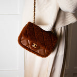 Chanel Brown Quilted Teddy Flap