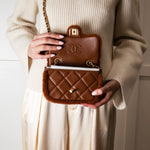 Chanel Brown Quilted Teddy Flap