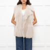 Reiss Cream Shearling and Leather Gilet