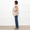 Reiss Cream Shearling and Leather Gilet