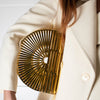 Cult Gaia Gold Ark Metal Clutch Bag