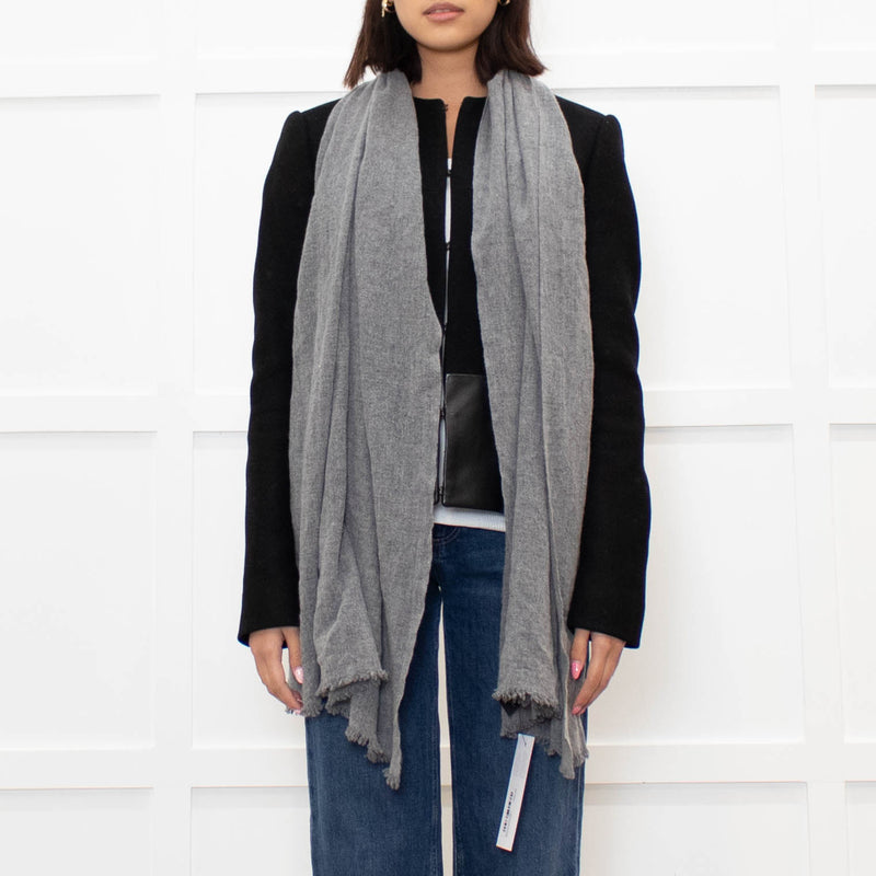Malene Birger Grey Wool Scarf