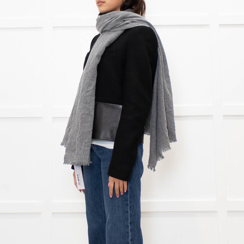 Malene Birger Grey Wool Scarf