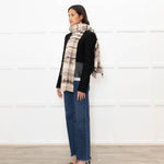 Weekend Max Mara Beige Fair Isle Wool Blend Scarf