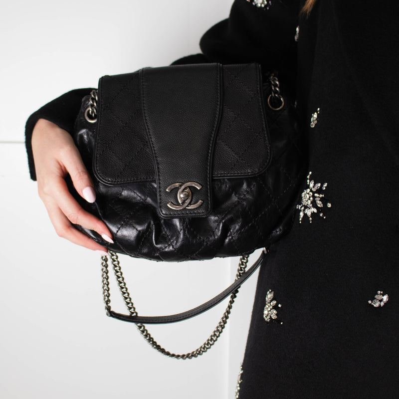 Chanel Black Bubble Messenger Bag