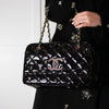 Chanel Black Patent Shopper with Red Stitching