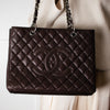 Chanel Brown Caviar Leather Grand Shopping Tote