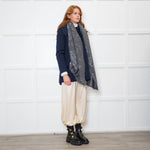 Vivienne Westwood Grey Sparkle Wool Mix Scarf