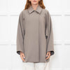 Max Mara Taupe Cashmere Blend Oversized Short Coat