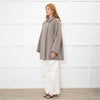 Max Mara Taupe Cashmere Blend Oversized Short Coat