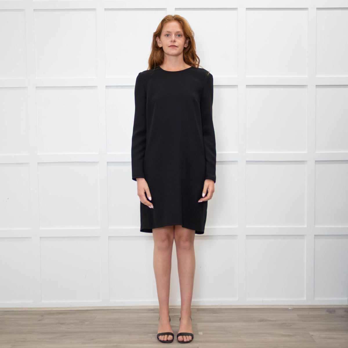 Victoria Victoria Beckham Black Crepe Open Back Tunic Dress