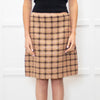 Gucci Brown & Pink Tweed Skirt With Metallic Lurex Thread