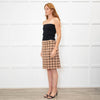 Gucci Brown & Pink Tweed Skirt With Metallic Lurex Thread