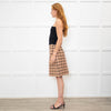 Gucci Brown & Pink Tweed Skirt With Metallic Lurex Thread