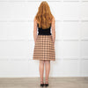 Gucci Brown & Pink Tweed Skirt With Metallic Lurex Thread