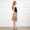 Gucci Brown & Pink Tweed Skirt With Metallic Lurex Thread