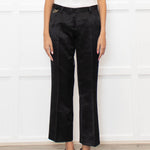 Just Cavalli Black Satin Glitter Logo Detail Trouser Suit