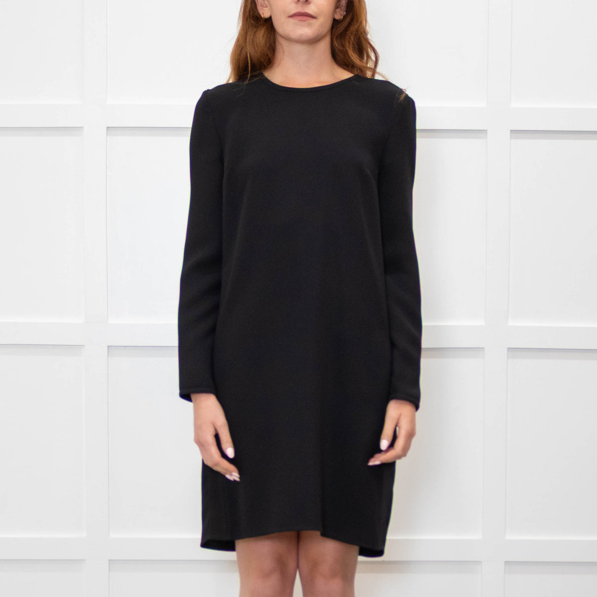 Victoria Victoria Beckham Black Crepe Open Back Tunic Dress