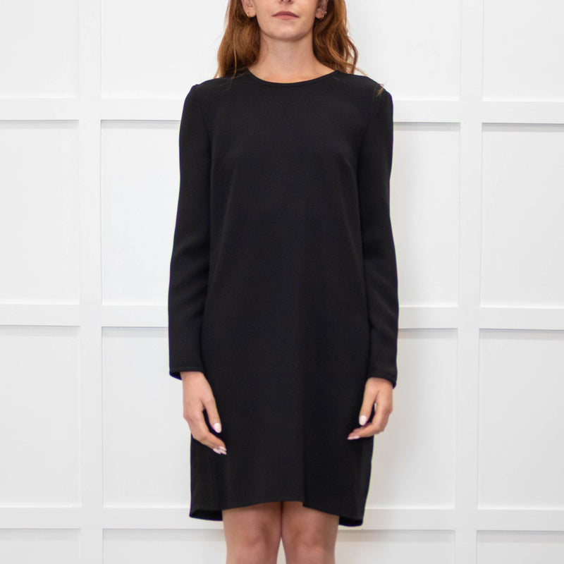 Victoria Victoria Beckham Black Crepe Open Back Tunic Dress