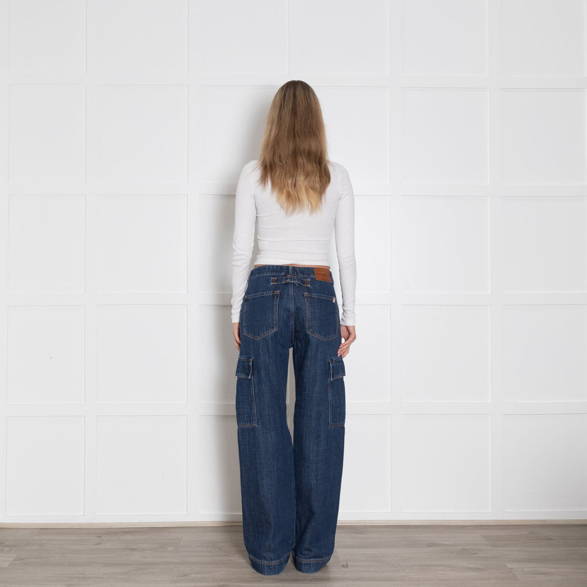 Weekend Max Mara Blue Denim Cargo Jeans