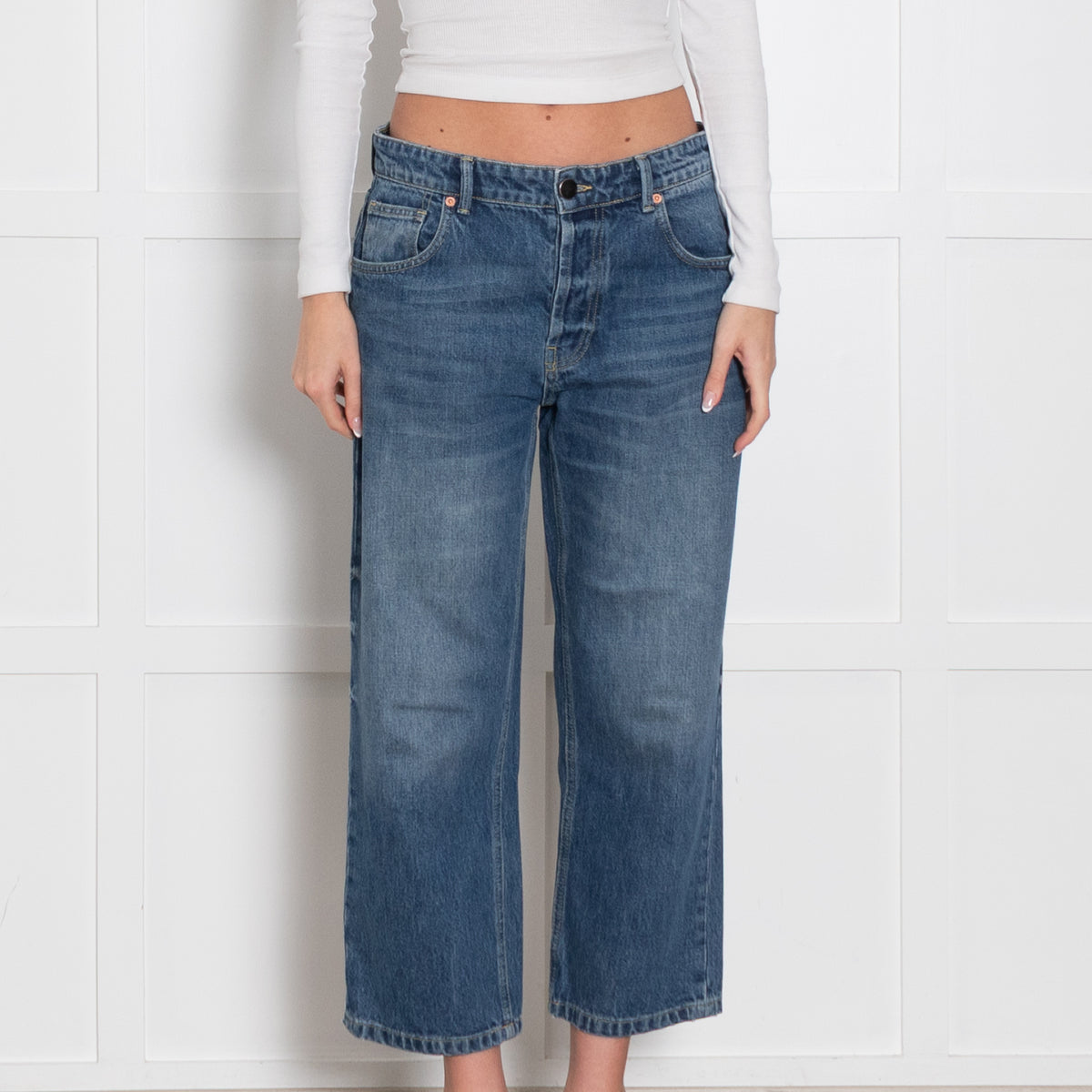 Raey Blue Denim Cropped Jeans