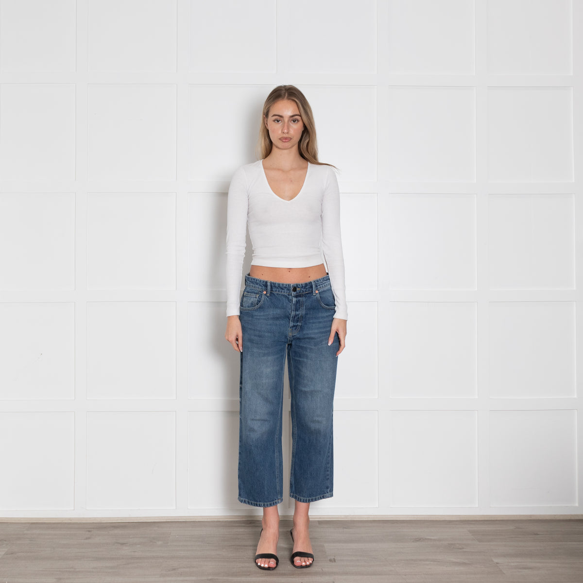Raey Blue Denim Cropped Jeans