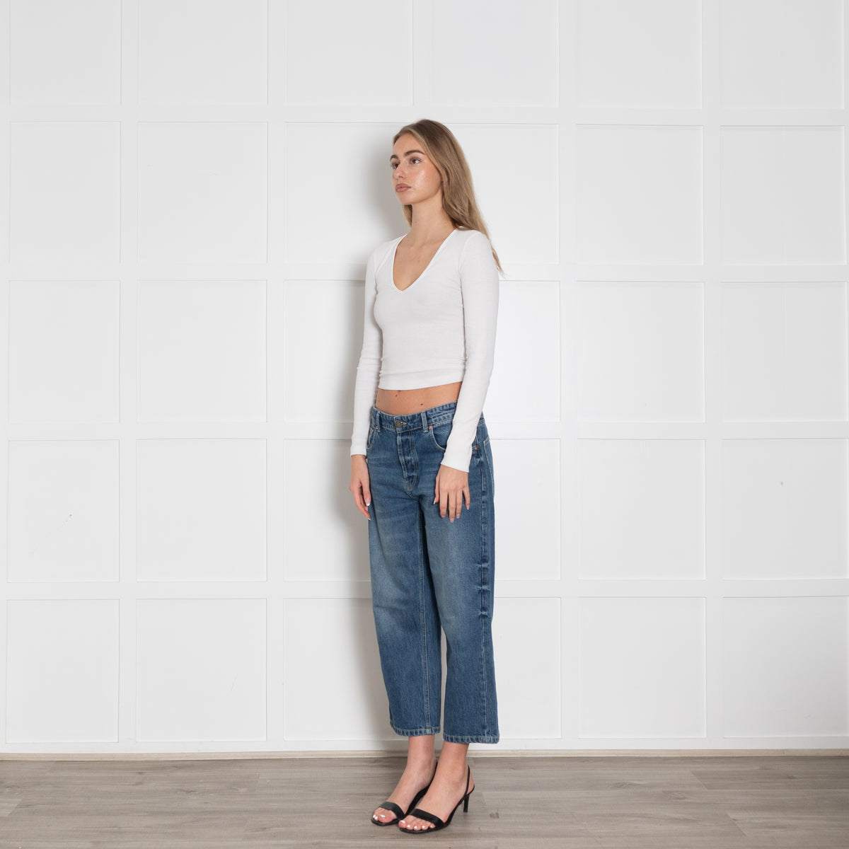 Raey Blue Denim Cropped Jeans