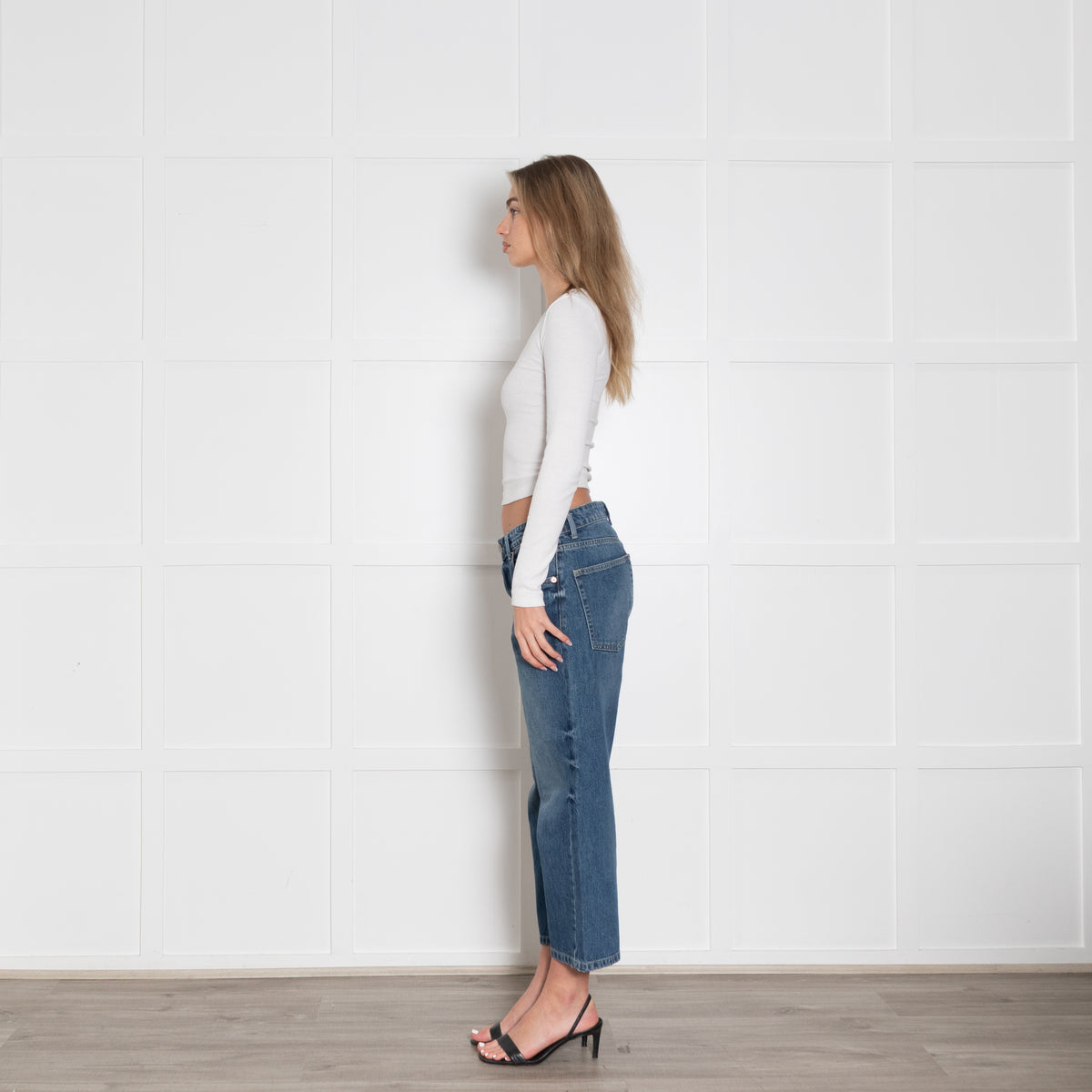 Raey Blue Denim Cropped Jeans