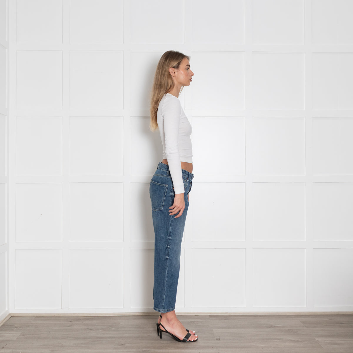 Raey Blue Denim Cropped Jeans