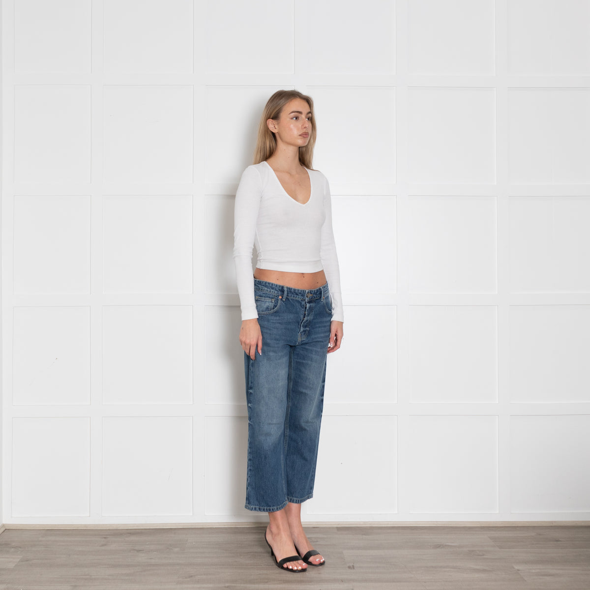 Raey Blue Denim Cropped Jeans