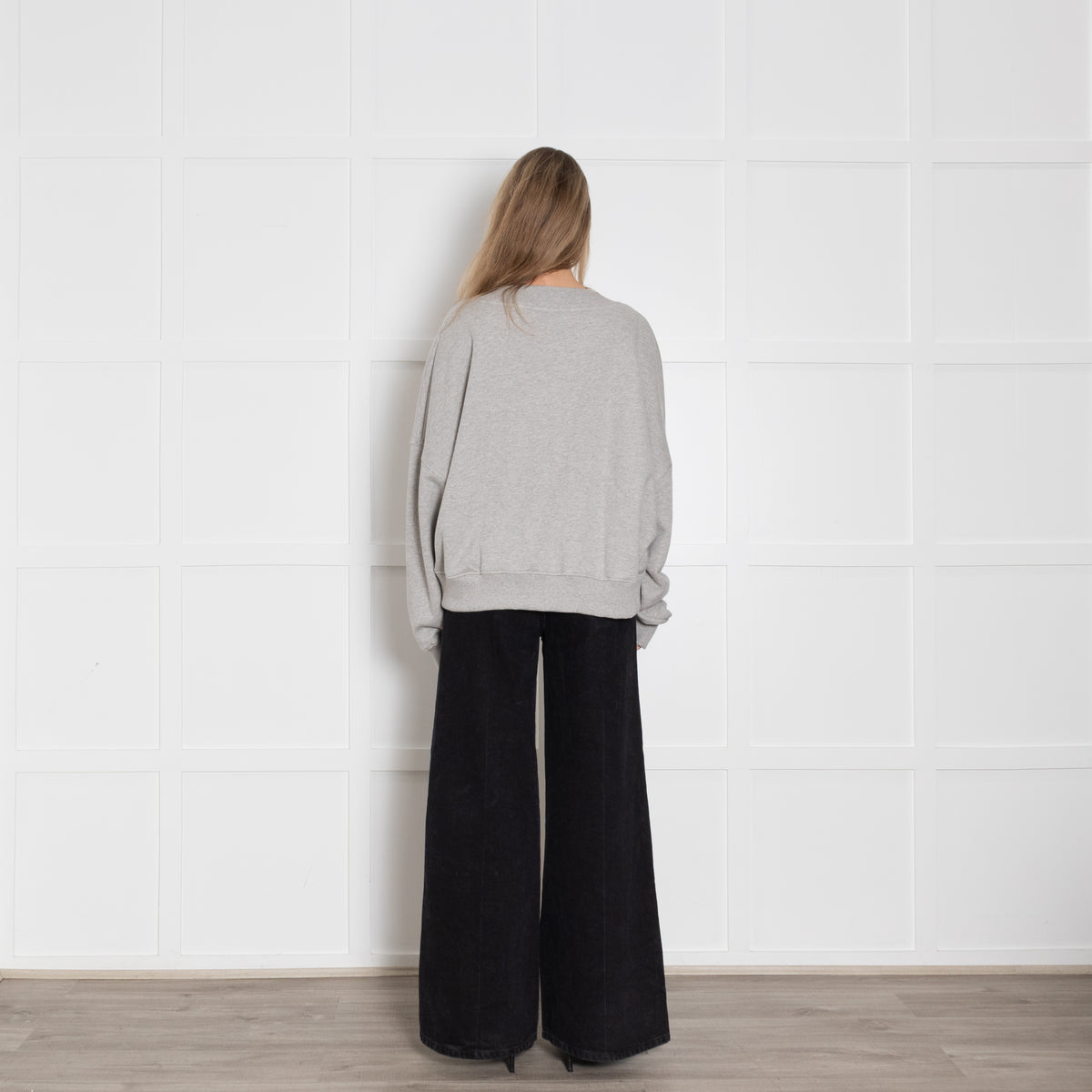 Mikuta Grey Love Sequin Sweatshirt