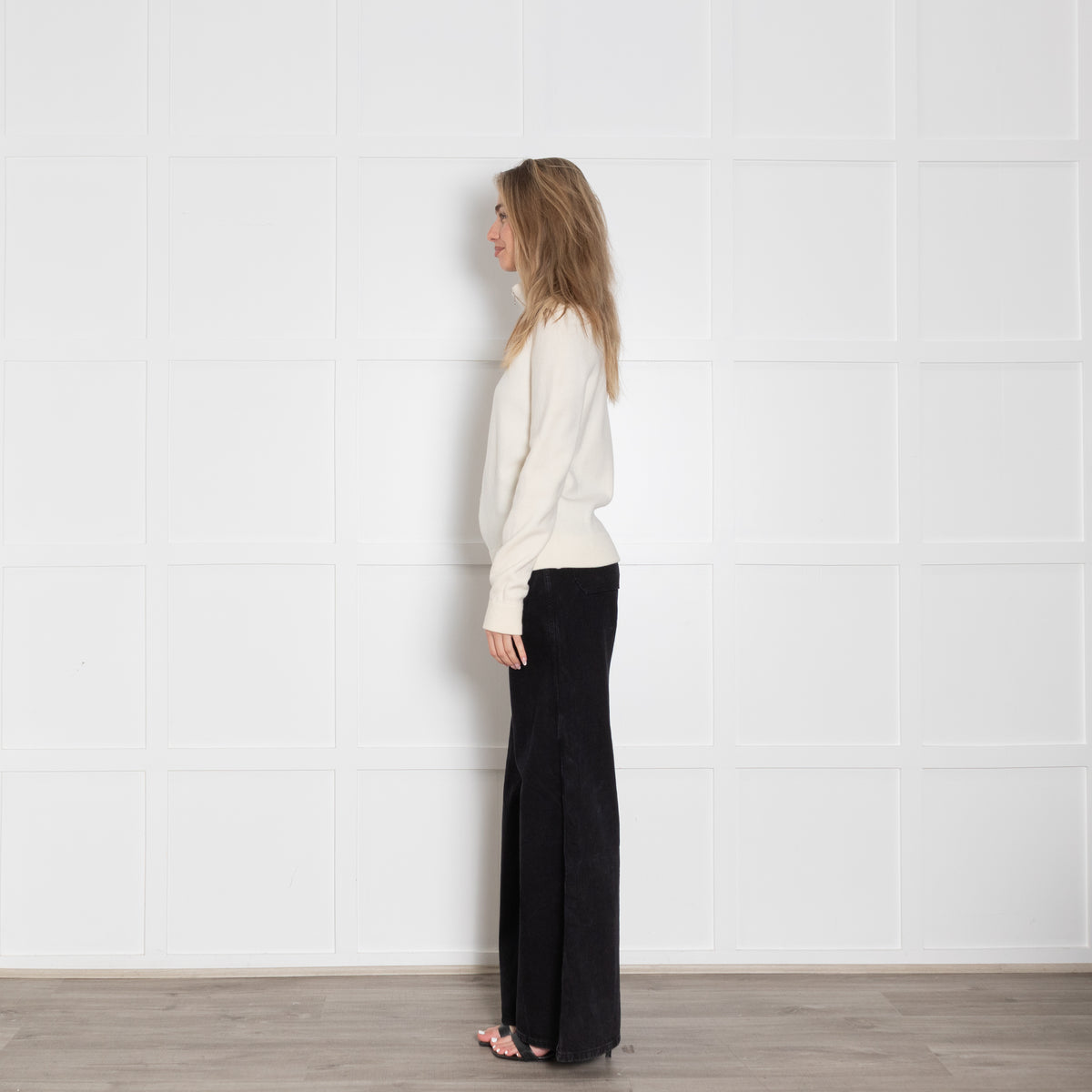 Stella McCartney Cream High Neck Zip Jacket With Blue And Orange Stripe