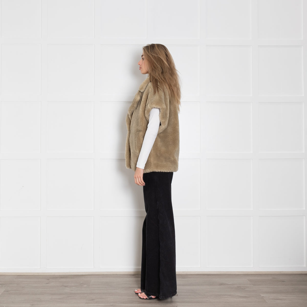 Dante 6 Cheedo Pale Green Faux Fur Gilet