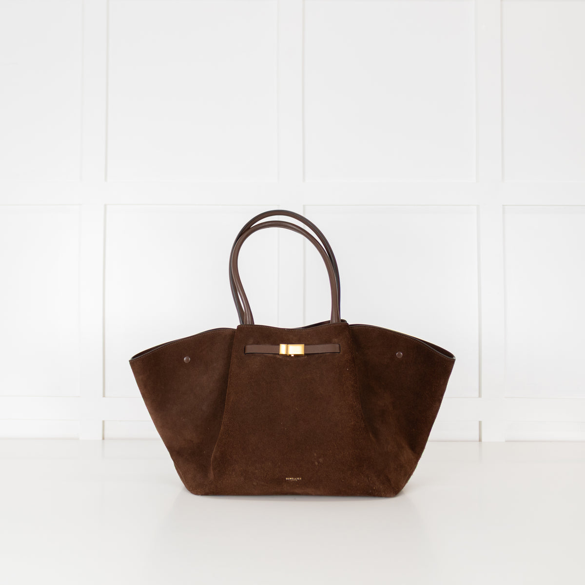 DeMellier Brown Suede New York Shoulder Tote Bag
