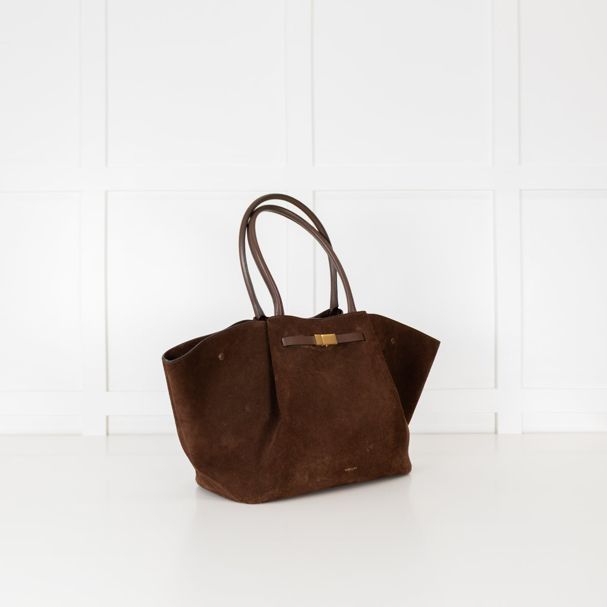 DeMellier Brown Suede New York Shoulder Tote Bag